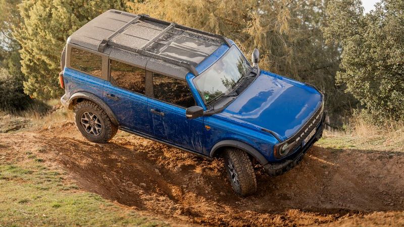 Achsen verschränken, das Drehmoment verteilt sich und grobes Profil greift nach allem, was es zu greifen gibt. (Bild: Ford)