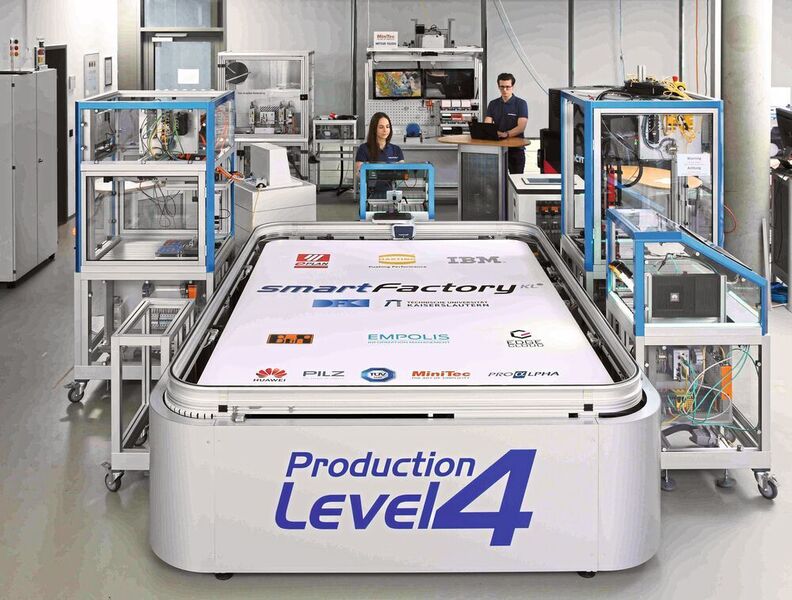 Figure 1: Production Level 4 demonstrator of the SmartFactoryKL. (A. Sell)