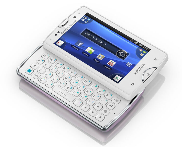 Aus dem der Pro-Version des Xperia Mini lässt sich eine QERTZ-Tastatur ausklappen. (Archiv: Vogel Business Media)