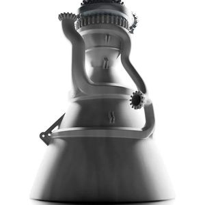 Das Objekt mit 600 mm Durchmesser wurde vollständig von LEAP 71s Noyron-Large-Computational-Engineering-Model erzeugt, einem physikgetriebenen Softwaresystem, das als „die erste KI, die Maschinen baut“ beschrieben wird und vollständig ohne menschliches Eingreifen arbeitet.(Bild:  Nikon SLM)