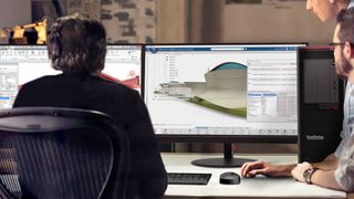 Die Thinkstation P620 von Lenovo ist die erste Workstation mit einem Prozessor aus der neuen Ryzen-Threadripper-Pro-Serie von AMD. Sie reicht vom 12-Kerner Pro 3945WX bis zum 3995WX mit 64 Cores und 128 Threads.  (Lenovo)