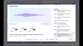 Bei Audioformaten (WAV, MP3, M4A) führt QNAP eine bidirektionale Synchronisation zwischen Zeitleiste und Transkripten ein. (Bild: QNAP)