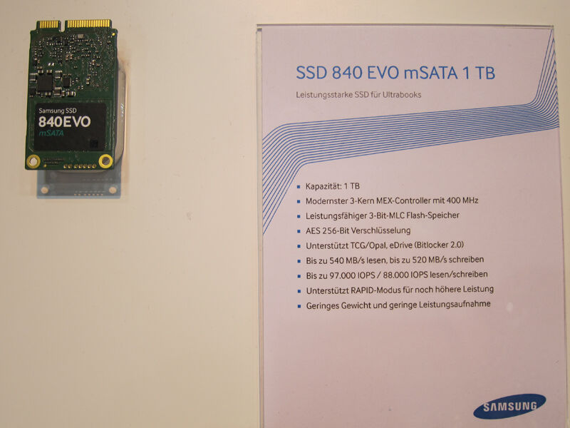 Klein aber oho: die SSD-Karte mit 1 TB von Samsung (Bild: IT-BUSINESS)