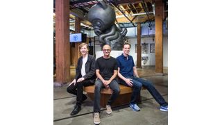 Octocat wirkt nachdenklich, darunter der bisherige GitHub-CEO Chris Wanstrath (links), sein Nachfolger Nat Friedman (rechts) und Microsoft-CEO Satya Nadella. (Microsoft.com)