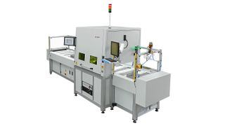 Automatisierte Laseranlage: Sie ist konzipiert für die Laserbeschriftung von Metallkörben und Deckeln aus Edelstahl. (Bild: Trotec)