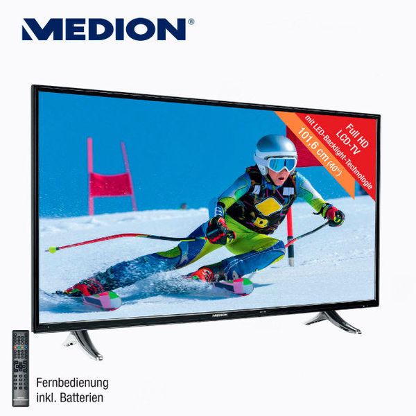 Nur bei Aldi-Nord gibt es den LED-Backlight-TV Medion Life P16103. (Bild: Aldi)