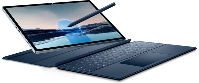 Das 13-Zoll-Display stellt 2.880 x 1.920 Pixel dar und schafft bis zu 500 Nits Helligkeit. Das Tablet wiegt ohne Keyboard in der WLAN-Version 736 Gramm und als 5G-Modell 811 Gramm.  (Bild: Dell)