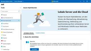 Wenn das Windows Admin Center an Microsoft Azure angebunden ist, lassen sich verschiedene Azure-Dienste im lokalen Rechenzentrum nutzen, zum Beispiel Azure Arc. (Bild: Microsoft - Joos)
