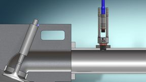 Dank Hitzeschild und Wasserkühlung im Adapter 7547A ist das neue Set 4017A…W von Kistler optimal geeignet für die Auslassdruckmessung. (Bild: Kistler)
