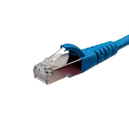 The Cat6 patch cable's molded boot prevents snagging and allows for easy disconnection of the connector. (Image:Panduit)