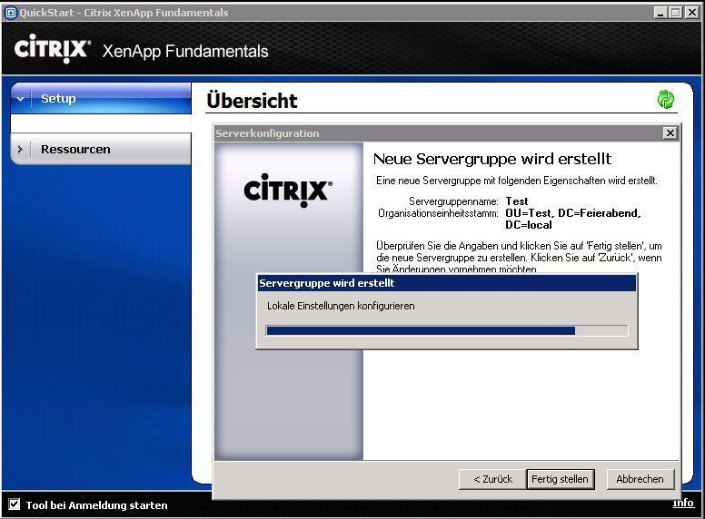 Abbildung 5: Citrix – In XenApp Fundamentals kann eine Servergruppe zwecks Redundanz und Lastausgleich installiert werden. Aber auch mit nur einem Server funktioniert diese Einstellung. Die Installation verläuft sehr problemlos. (Archiv: Vogel Business Media)