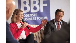 Agnes Loehner, Domain Lead IT/OT bei Siemens, verdeutlichte die Bedrohungen, auf die viele Unternehmen und deren Führung noch nicht ausreichend vorbereitet seien. (Bild: Bodensee Business Forum/Stefan Trautmann)