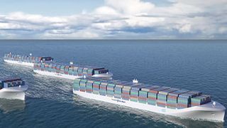 Entwurf eines autonomen Frachtschiffes von Rolls-Royce Marine. (Rolls-Royce Marine)