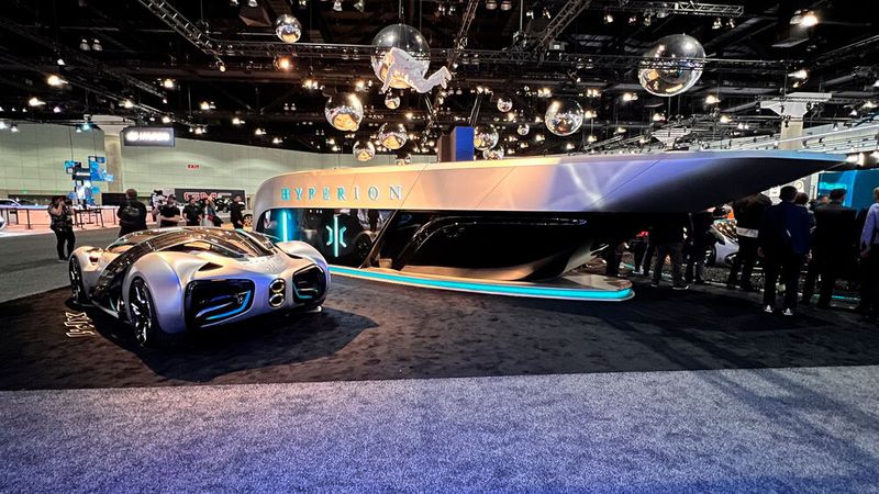 Der Prototyp des Hyperions XP-1 auf der diesjährigen Los Angeles Auto Show. (Bild: Hyperion Motors)
