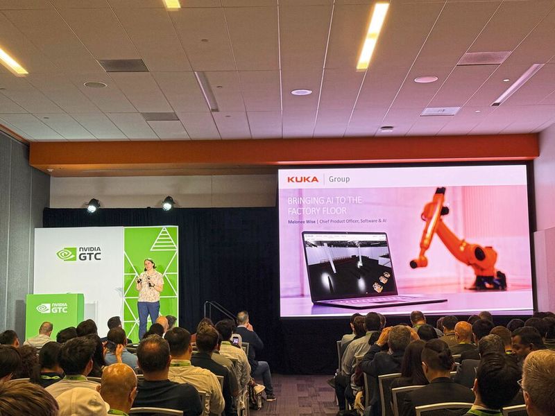 Auf der Nvidia GTC präsentierte Kuka seine Vision der Automation 2.0. (Bild: Kuka Group)
