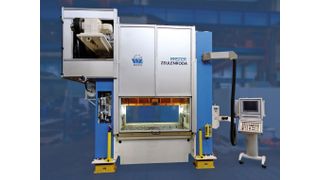 Durch besondere Konstruktion des Stanzautomaten wird der Kraftverlauf von Zug-, Druck- und Schubkräften optimiert und so die Festigkeit des Gestells erhöht. Bild: Raster-Zeulenroda (Archiv: Vogel Business Media)