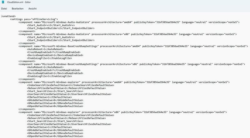 Beispiel einer XML-Datei zur Serialisierung.