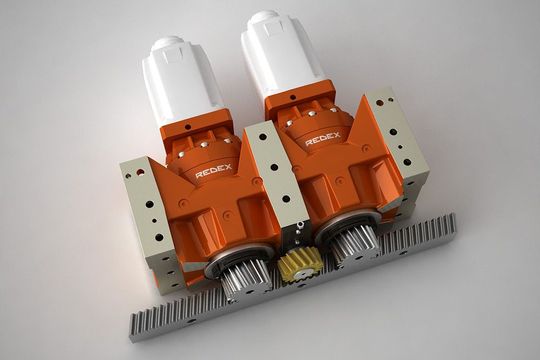 The DRP system (shown here as DRP2) contains two planetary gear units within a single housing.(Source:  Redex)