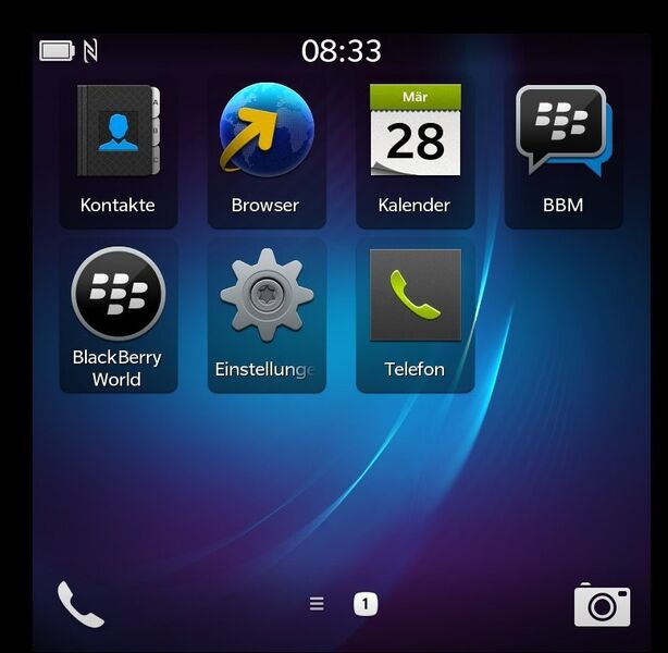Für privat genutzte Apps bietet das BlackBerry Z10 einen separaten Bereich. (Bild: Archiv)