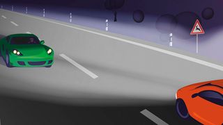 Ein neuer LED Fahrzeugscheinwerfer enthält drei neuartige LED-Lichtquellen mit jeweils 1.024 einzeln ansteuerbaren Punkten. Sie ermöglichen blendfreies Dauerfernlicht. (Osram)