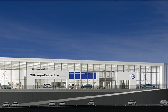 Gottfried Schultz errichtet in Essen das neue Volkswagen-Zentrum nach den aktuellen Volkswagen-CI-Richtlinien (Archiv: Vogel Business Media)