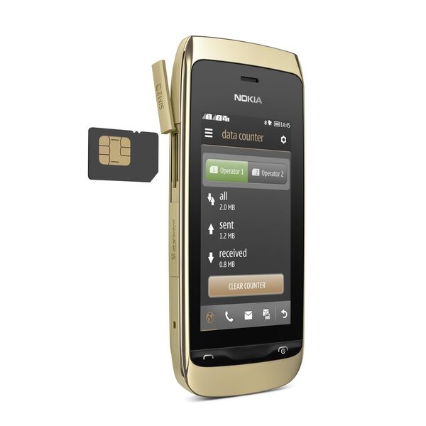 Das Asha 308 ist ein Dual-SIM-Gerät, gewechselt wird mittels Hot Swap. (Archiv: Vogel Business Media)