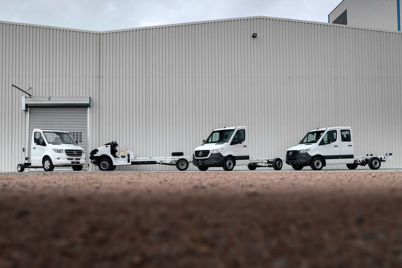 Aubauhersteller können beim Sprinter verschiedene Antriebs- und Kabinenvarianten wählen. (Daimler AG)