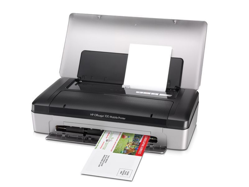 Für den Einsatz unterwegs ist der Officejet 100 Mobile gedacht, der in etwa das Format und Gewicht eines größeren Buchs besitzt. (Archiv: Vogel Business Media)