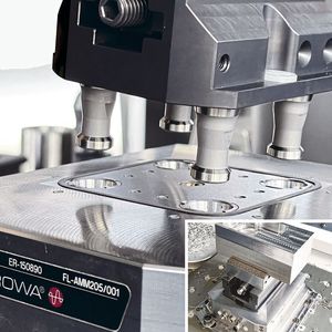 Das VPC-Spann- system (Vise Power Clamp) garantiert zusam­men mit dem passenden Erowa-​Beladegerät eine prozesssichere  Automation. (Bild:  Erowa)