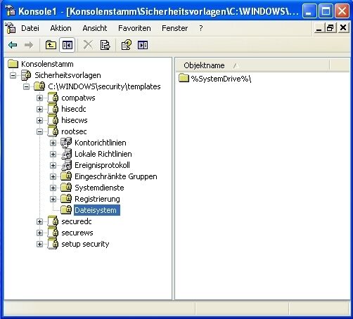 Abbildung 2: Über Sicherheitsvorlagen können bei Microsoft Vista/XP/2000 und Server-Produkten Dateisysteme über Zugriffsberechtigungen gesichert werden. Auch eine zentrale Verwaltung über Active Directory ist möglich. (Archiv: Vogel Business Media)