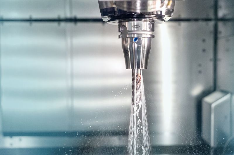 Mit dem Mapal-System Uniq Directcool werden Späne prozesssicher aus der Zerspanungszone gespült. Das steigert die Produktivität und minimiert die Gefahr von Werkstückbeschädigungen.  (Bild: Mapal)
