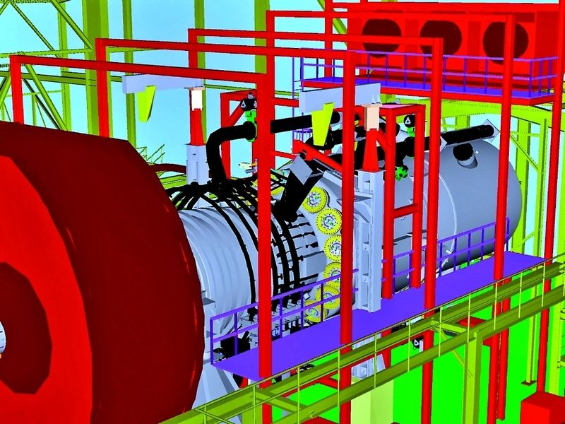 Dem Prototypen voraus – die Simulation der Gasturbine offenbart Fehler vor Montage der zahllosen Komponenten. Bild: Siemens (Archiv: Vogel Business Media)