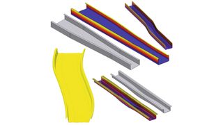 Beispiele für breitenveränderliche Profile mit diskontinuierlichen Querschnitten. (Bild: Data M)