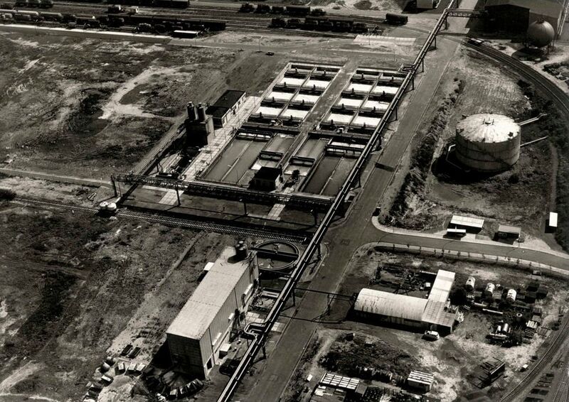 Vor 50 Jahren: Die Abwasserreinigungsanlage nach ihrer Inbetriebnahme. (Infraserv Höchst)