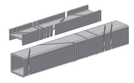 Features wie der zukunftsweisende elektrische Sägevorschub mit Kugelrollspindel oder das einzigartige und patentierte Doppelgehrungssystem, das für die rechtwinklige Spannung des Materials sorgt, überzeugen bei der Mebaeco 335 DGA-600. (Bild: Meba)