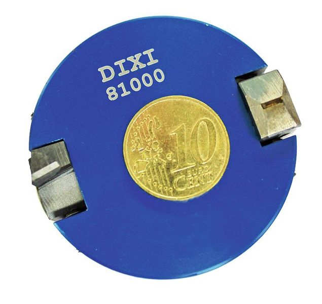 Hochglanz-Planfräskopf mit Aluminiumkörper mit PKD-Vorschneider und MKD-Nachschneider. (Klaus Vollrath)