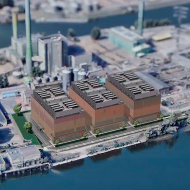 Der Campus von Green Mountain und KMW entsteht auf der Ingelheimer Aue in Mainz, direkt am Rhein. (Bild: Green Mountain)