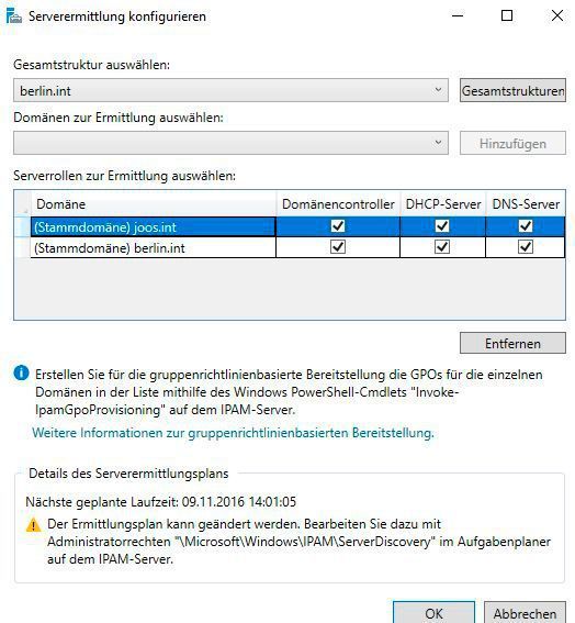 Die Anbindung und Steuerung der Server erfolgt über Gruppenrichtlinien. Das erleichtert auch die Einstellung. (Joos / Microsoft)