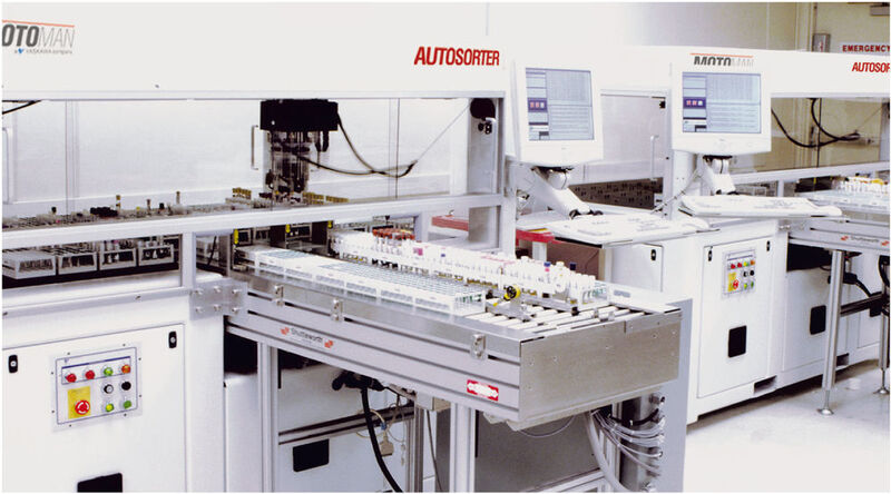 2000: Autosorter, die Robotiklösung für klinische Labore zur Handhabung von Reagenzröhrchen. (Bild: Yaskawa)