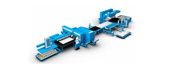 Das kompakte Flexible Fertigungssystem PSBB integriert die Prozesse Stanzen, Scheren, Puffern und Biegen in einer einzigen Lösung. Das kompakte Flexible Fertigungssystem PSBB integriert die Prozesse Stanzen, Scheren, Puffern und Biegen in einer einzigen Lösung.