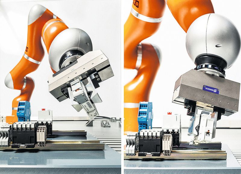 Auch das feinfühlige Montieren individueller Komponenten ist mit der IPA-Lösung erstmals wirtschaftlich sinnvoll automatisierbar. (Bild: Fraunhofer-IPA)