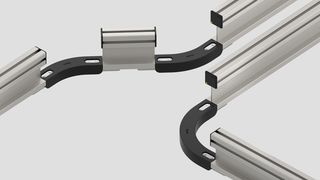 HFS-Kurven machen das Item-Hängefördersystem jetzt noch flexibler. (Bild: Item)