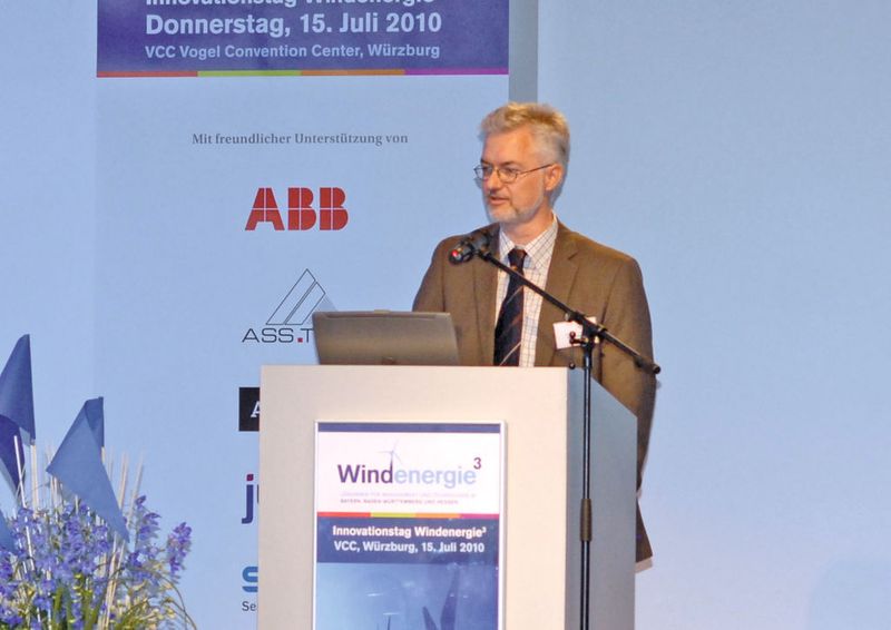 Gerd Krieger vom VDMA Power Systems gibt einen Überblick über die deutsche Windindustrie im globalen Wettbewerb.  (Bild: Vogel Business Media)