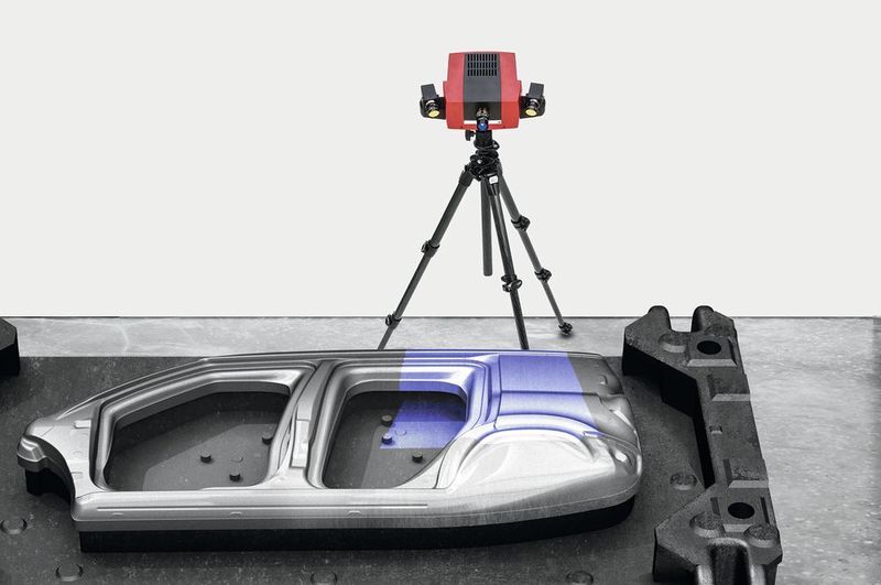 The Atos Compact Scan for field measurement on the shop floor from GOM will be showcased at the company booth at EMO. (GOM)