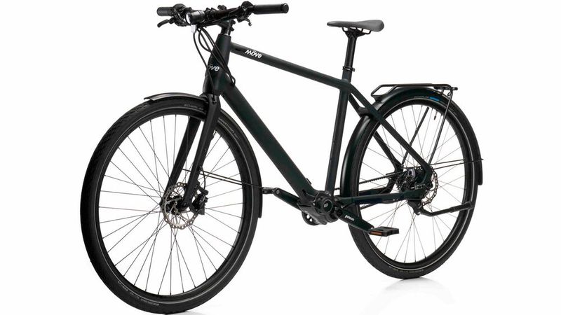 Basis des Pedelecs ist ein schlanker, mattschwarz lackierter Alurahmen. (Bild: Möve)