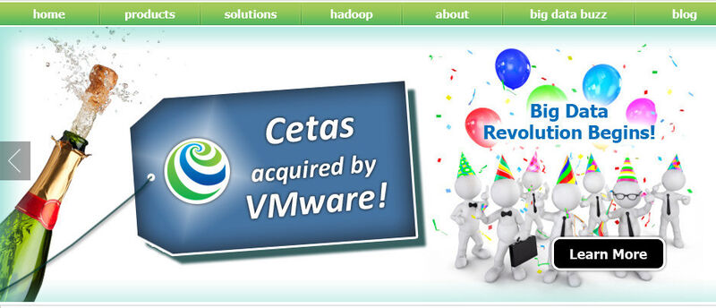 Auf der Cetas-Website: Freude über den Aufkauf durch VMware (Bild. Cetas)