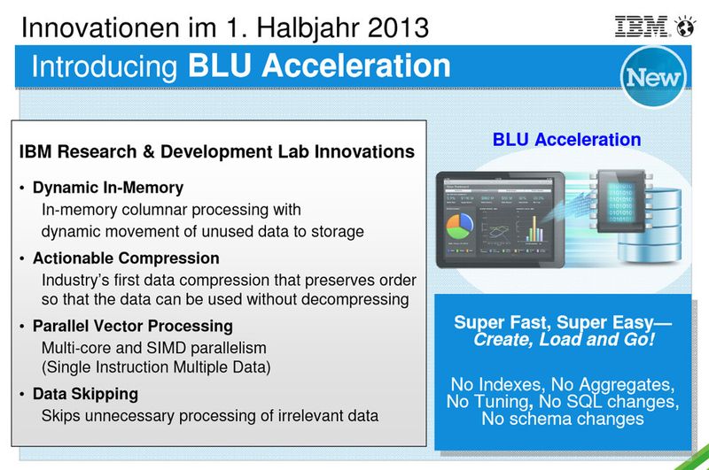 Blu Acceleration ist die In-Memory-Variente von IBM. (Bild: IBM)