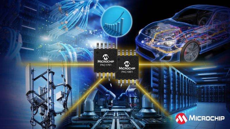 Die Leistungsüberwachungs-ICs PAC1761 und PAC1861 von Microchip Technology erfassen in 48-Volt-Stromversorgungen neben Momentanwerten auch kumulierte Energiedaten.(Bild:  Microchip Technology)
