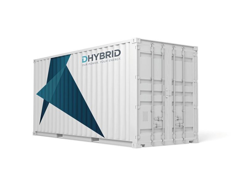 Das DHYBRID-Speichersystem im klimatisierten 20-Fuß Container.  (DHYBRID)