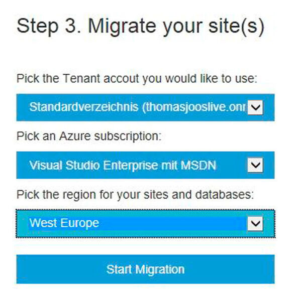Azure App Service Migration Assistant kann Webseiten von lokalen Servern mit Windows Server 2003 und neuer zu Microsoft Azure migrieren. (Bild: Microsoft)